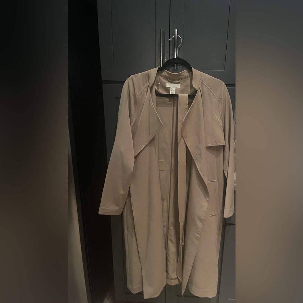 Beige light weight trench coat